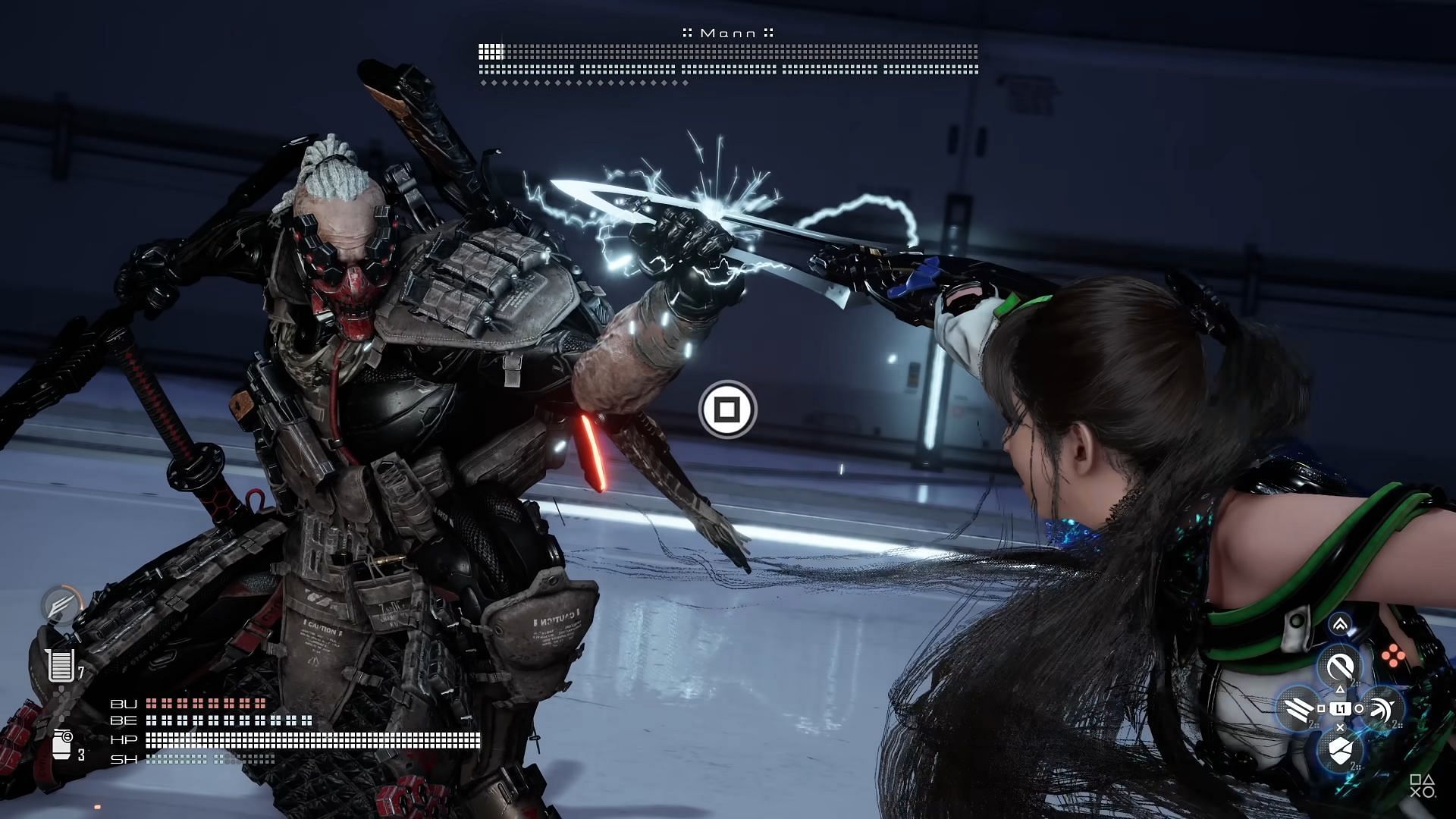 Duel with Mann boss (Image via PlayStation Publishing LLC)